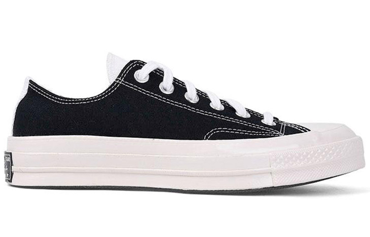 Кеды Converse Chuck Taylor All Star 70 Ox (черно-белые с принтом) — Чёрный / белый — фото 2