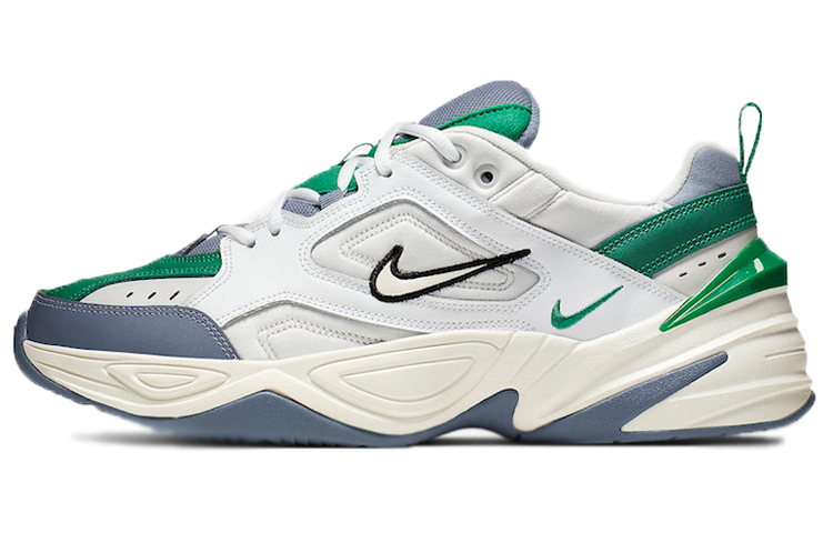 Nike M2K Tekno Comfortable and Casual Low Top Daddy Shoes Men and Women Grey Green
