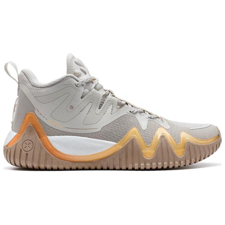 XTEP Abrasion Resistant Rebound High top Basketball Shoes Men’s Brown Orange