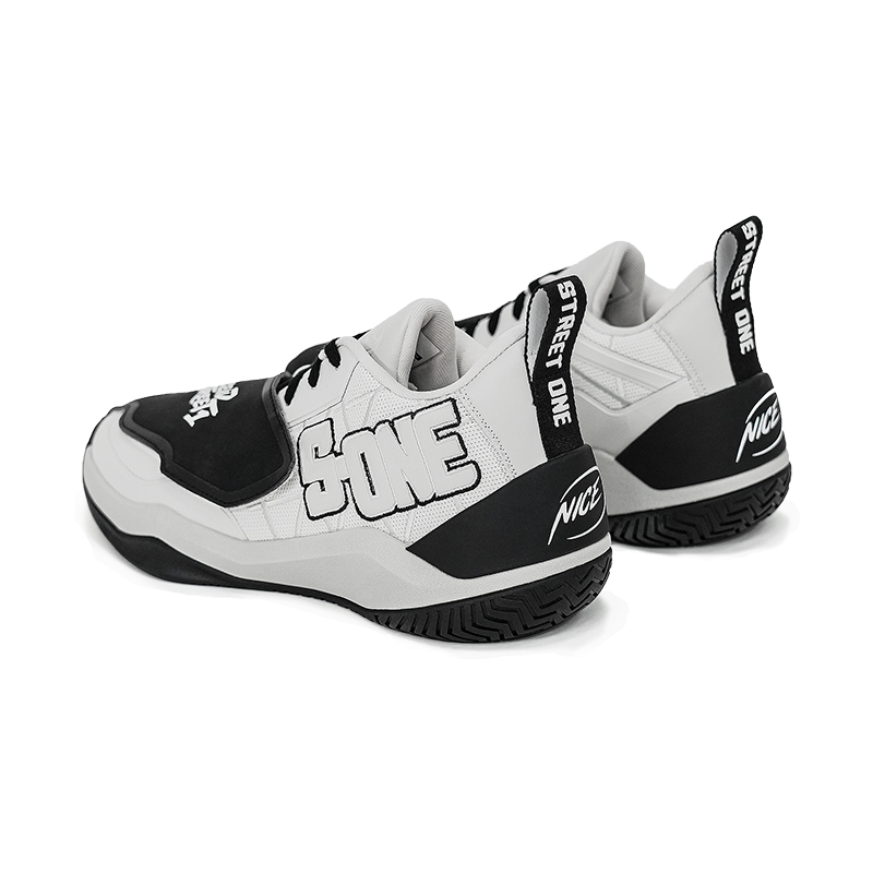 NICEID Cushioning Slip Resistant Abrasion Resistant Basketball Shoes Men’s Black Gray