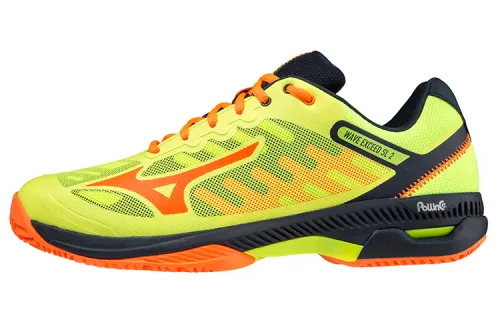 Mizuno Tennis Shoes Unisex Low Top Yellow/Red