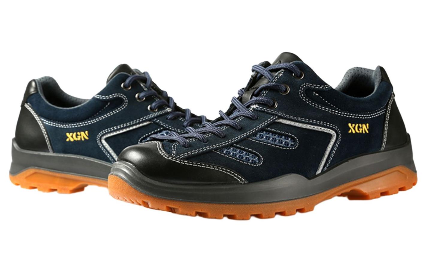 XGN Water repellent Cushioning Slip Resistant Low top Mountaineering Shoes Men’s Dark Blue