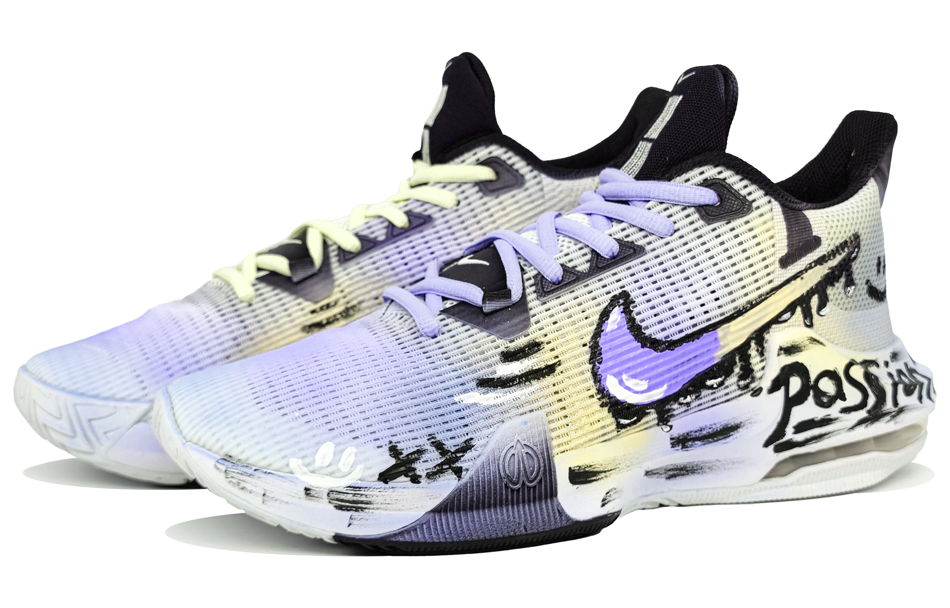 Nike Air Max Impact 3 Slip Resistant Abrasion Resistant Low top Basketball Shoes Men’s Purple Yellow