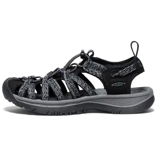 Keen Whisper Collection Support Waterproof Quick Dry Slip Resistant Beach Sandals Women's Black