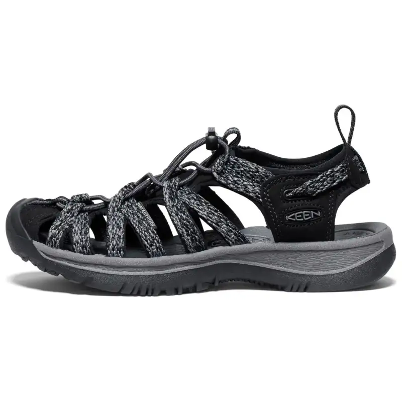 Keen Whisper Collection Support Waterproof Quick Dry Slip Resistant Beach Sandals Women's Black