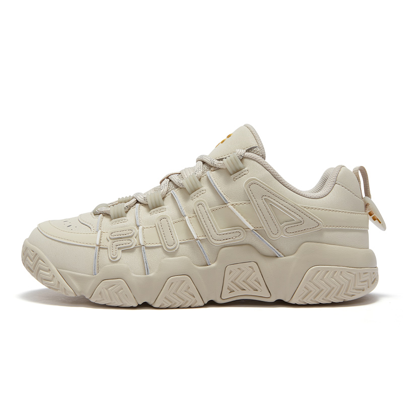 FILA FUSION BUSTER Puffy Shoes Abrasion Resistant Low top Vintage Basketball Shoes Men’s Yellow