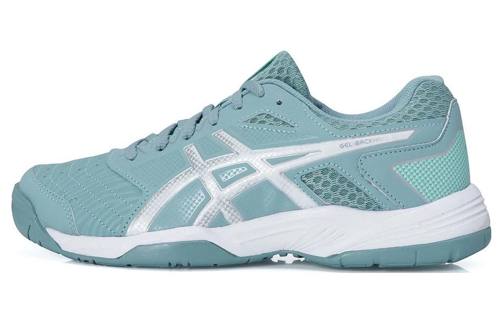 Asics Gel Backhand Abrasion Resistant Breathable Low top Tennis Shoes Women's Green White