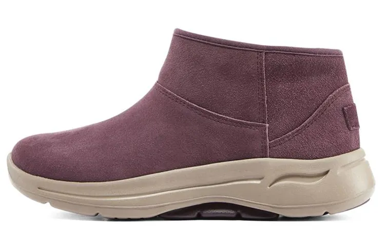 Skechers Go Walk Arch Fit Thermal Ankle Length Snow Boots Women's Burgundy