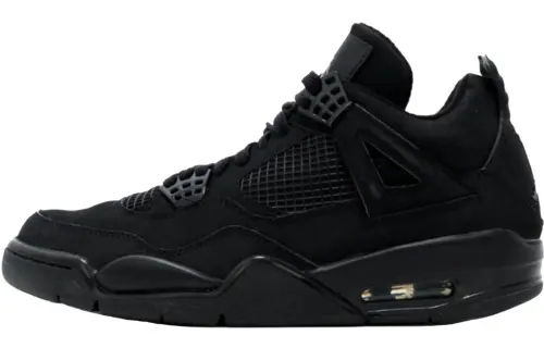 Jordan Air Jordan 4 Retro Black Cats Black Cat Mid Top Retro Basketball Shoes Men's Black 2006 Edition