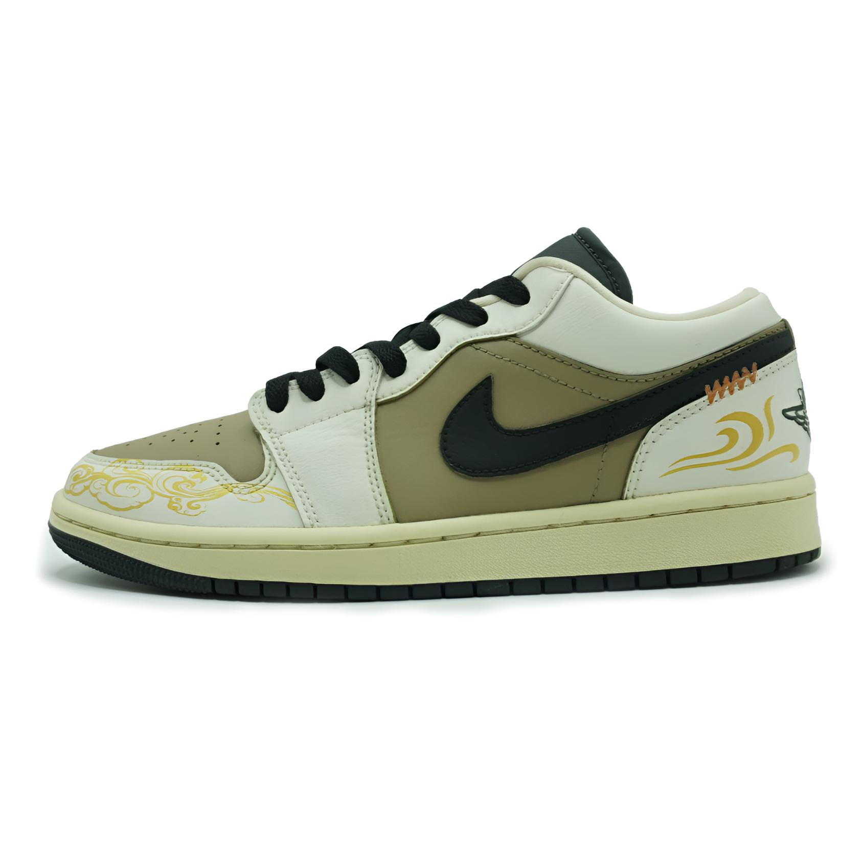Jordan Air Jordan 1 Abrasion Resistant Low top Vintage Basketball Shoes Unisex