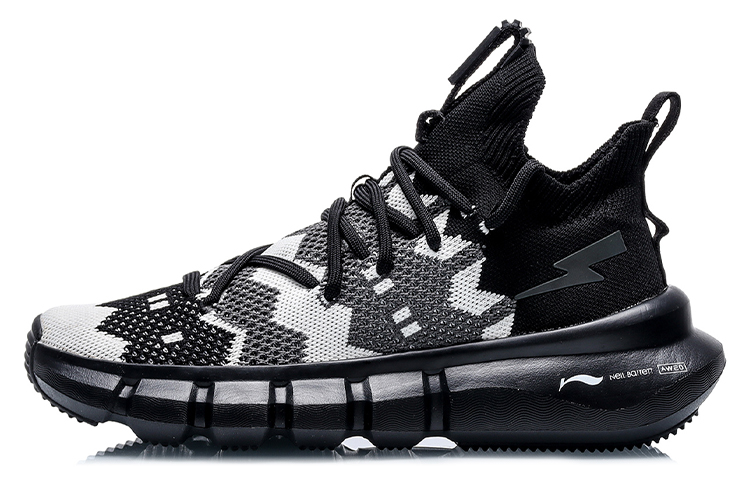 Neil Barrett X Li Ning Essence 2.3 Vintage Basketball Shoes Women’s Mid Top Black/White