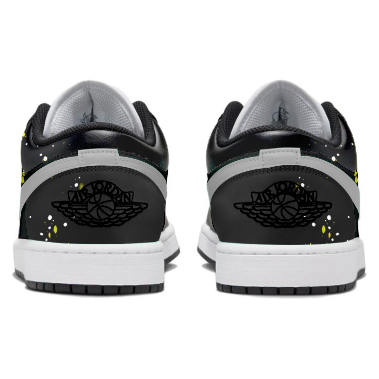 Jordan Air Jordan 1 Cushioning Slip Resistant Abrasion Resistant Low top Vintage Basketball Shoes Men’s Black White