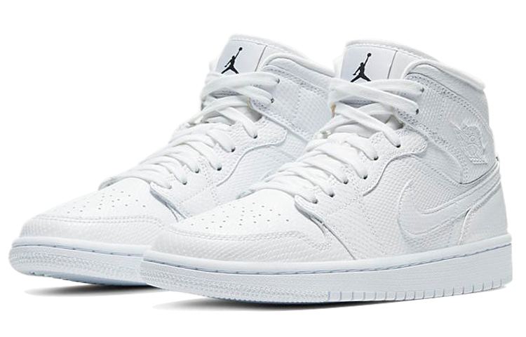 Jordan 1 Mid White Snakeskin Women’s