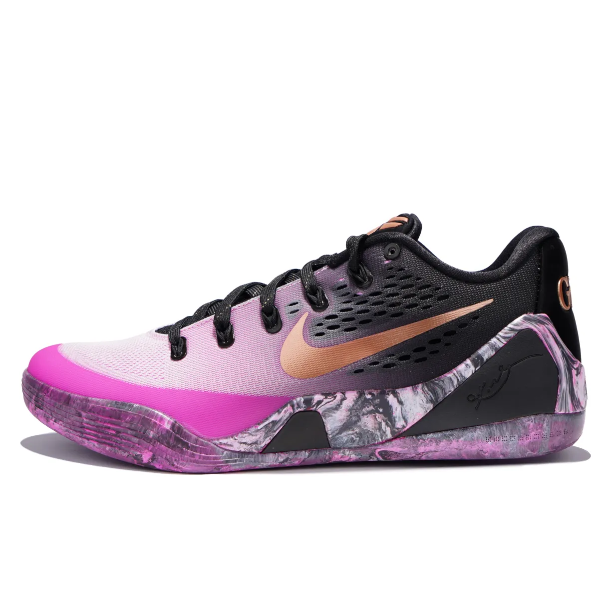 Nike Kobe 9 Abrasion Resistant Abrasion Resistant Low top Basketball Shoes Unisex Black Pink