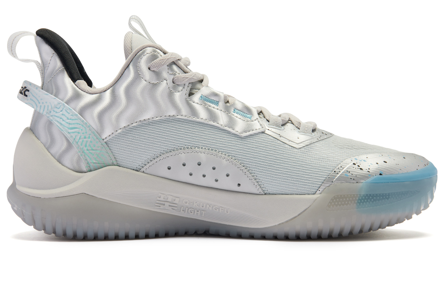 QIAODAN Blast 2.0 Galaxy Cushioning Slip Resistant Abrasion Resistant Low top Basketball Shoes Men’s Silver