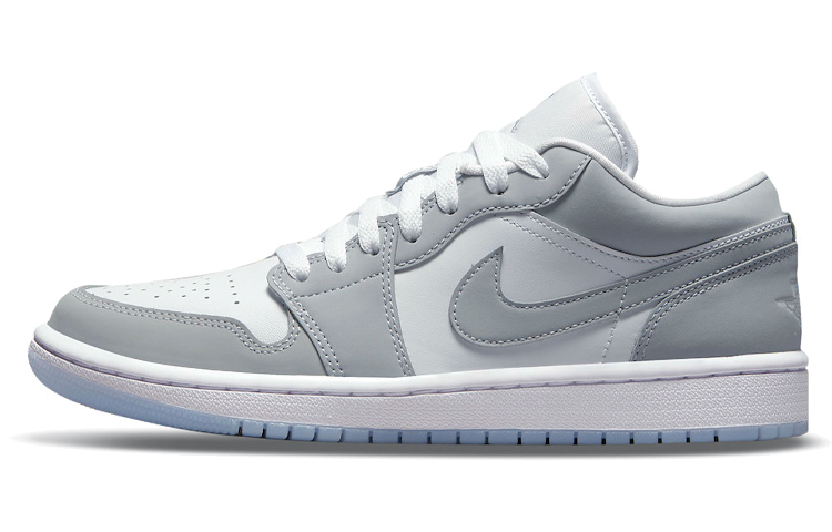 Jordan Air Jordan 1 simple and comfortable low-top retro basketball shoes women's gray and white