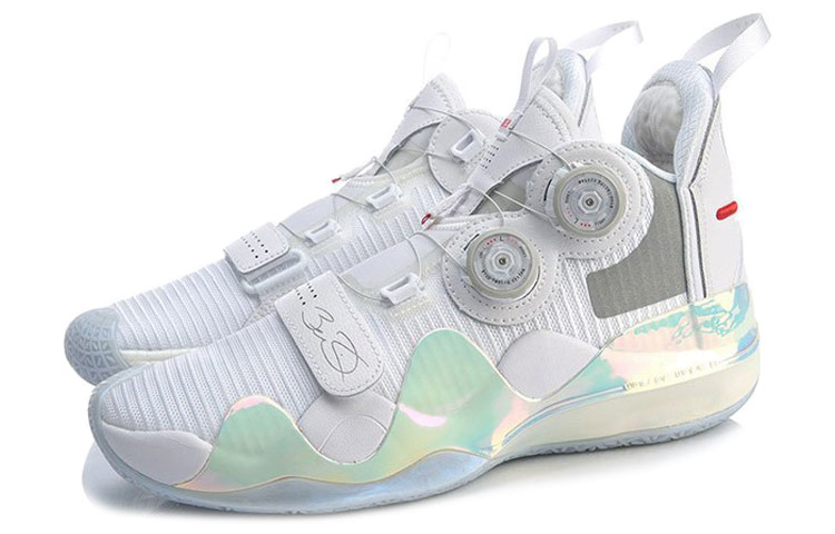 Li Ning WOW 8 Non slip Lightweight High top Basketball Shoes Men’s White