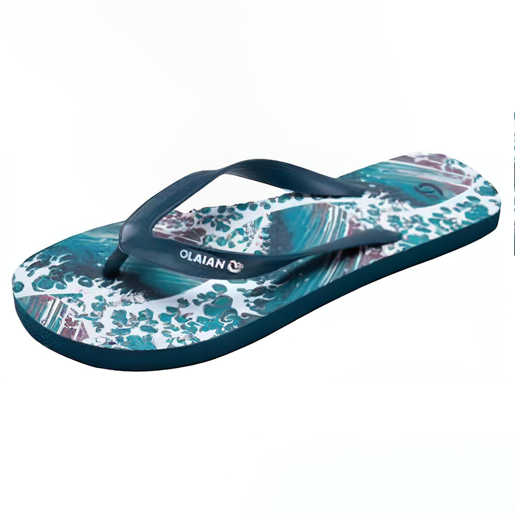 DECATHLON Rubber Sole Flip Flops Men's Blue Black