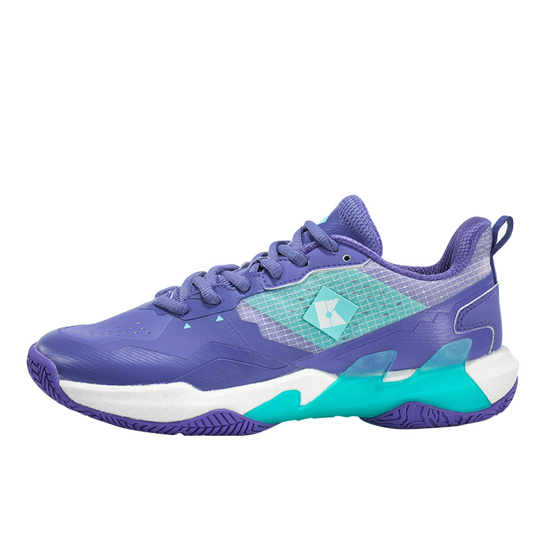 KUMPOO Badminton Shoes Unisex Low Top Purple/White/Green