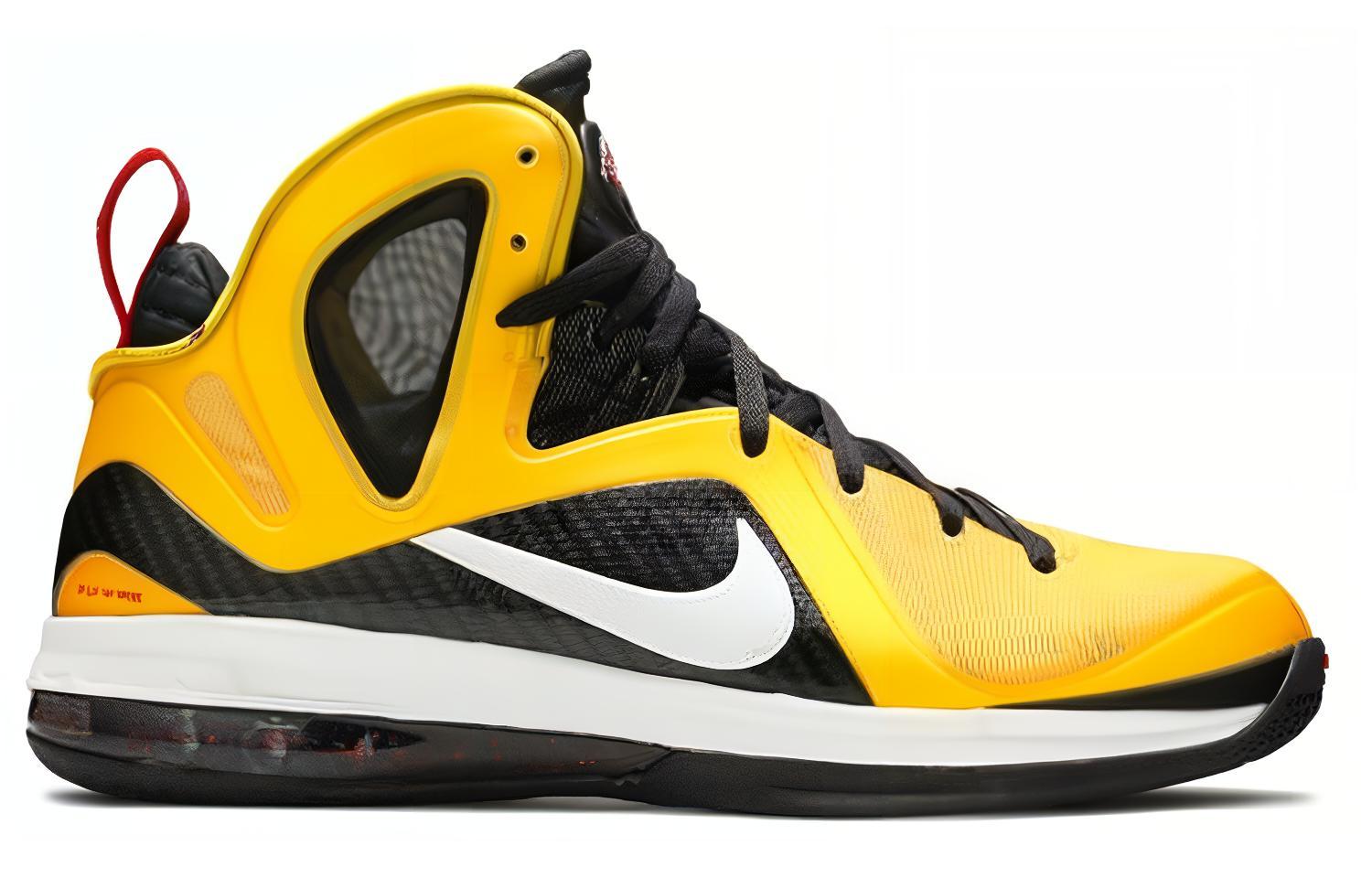 Мужские кроссовки Nike Lebron 9 Elite Taxi (черно-желтые) — фото 2