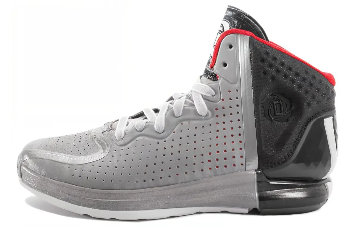 Adidas D Rose 4 Abrasion Resistant Abrasion Resistant Mid top Performance Basketball Shoes Men's Gray Black