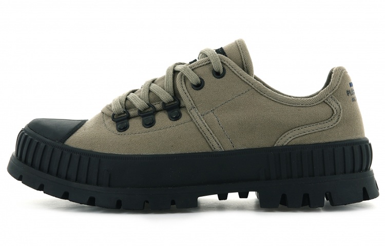 Palladium Pallashock Hkr Lo Slip Resistant Abrasion Resistant Low top Canvas Shoes Unisex Army Green