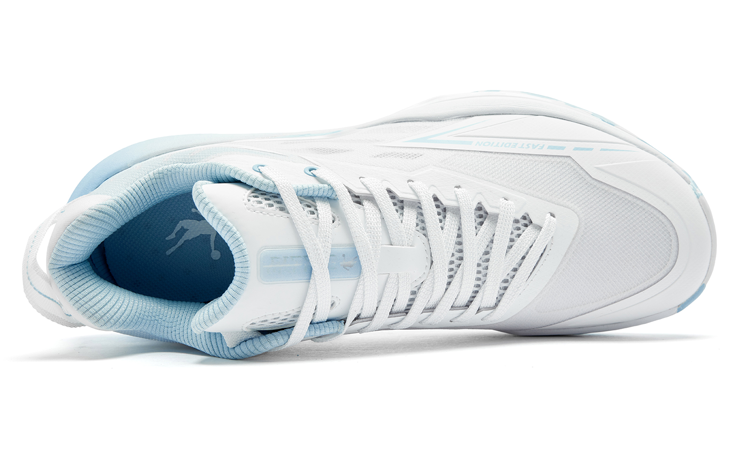 QIAODAN Low top Basketball Shoes Men’s Jordan White Glacier Blue