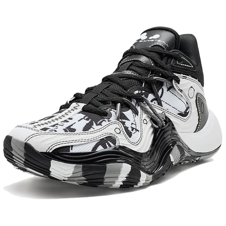 XTEP Coverage Lightweight Thermal Mid top Basketball Shoes Men’s Black White Gray