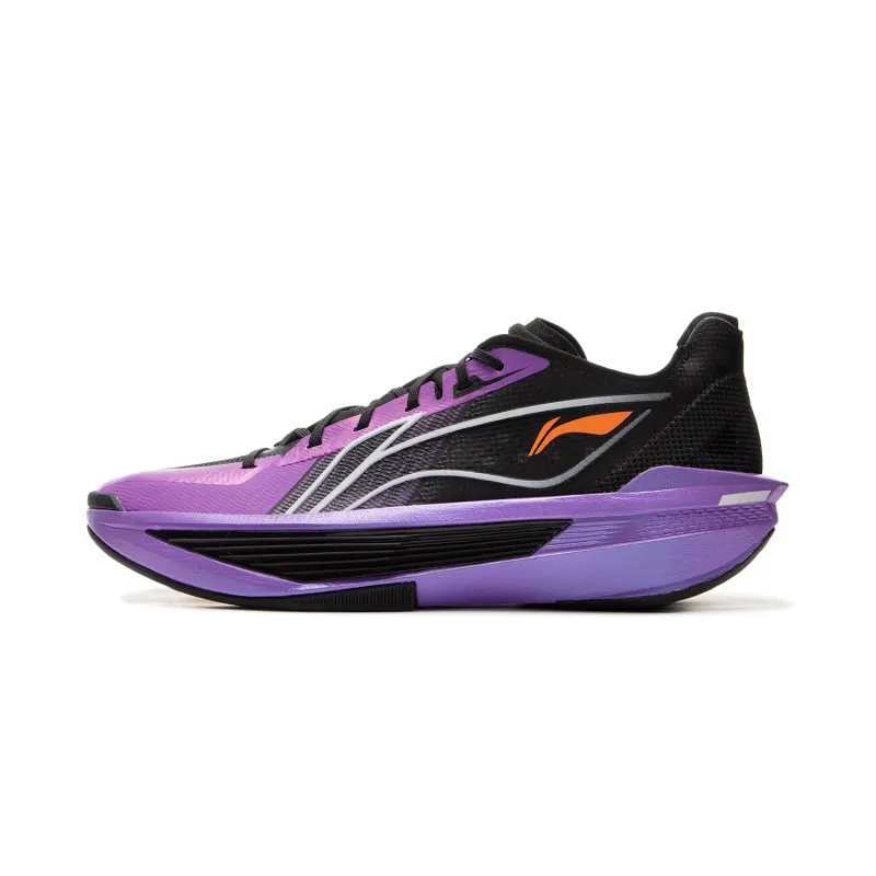 Li Ning ULTRALIGHT Cushioning Slip Resistant Abrasion Resistant Rebound Grip Low top Basketball Shoes Men's Purple