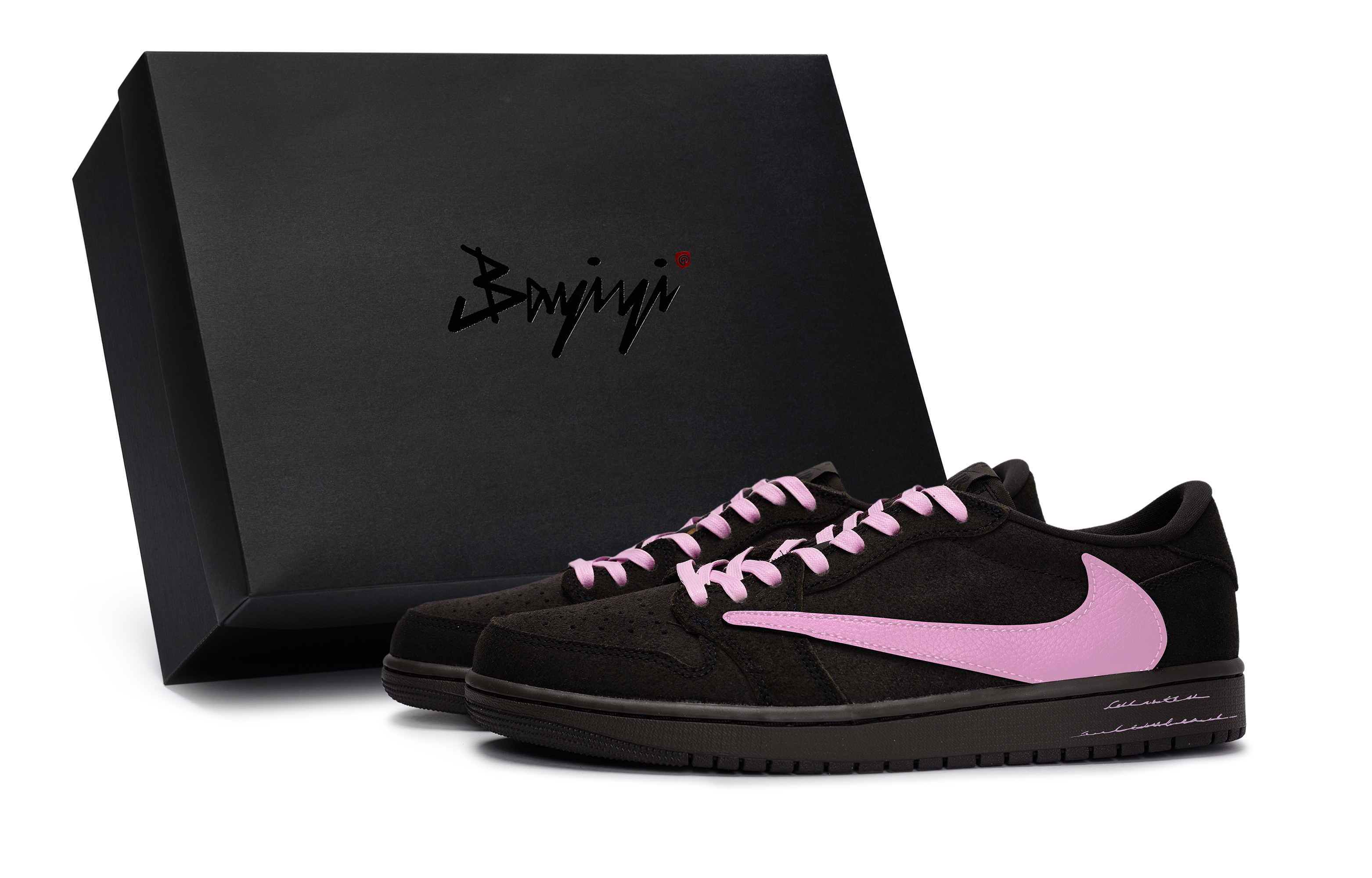 Travis Scott x Jordan Air Jordan 1 811 Manufacturing, Langdon Rose, Special Shoe Box Abrasion Resistant Breathable