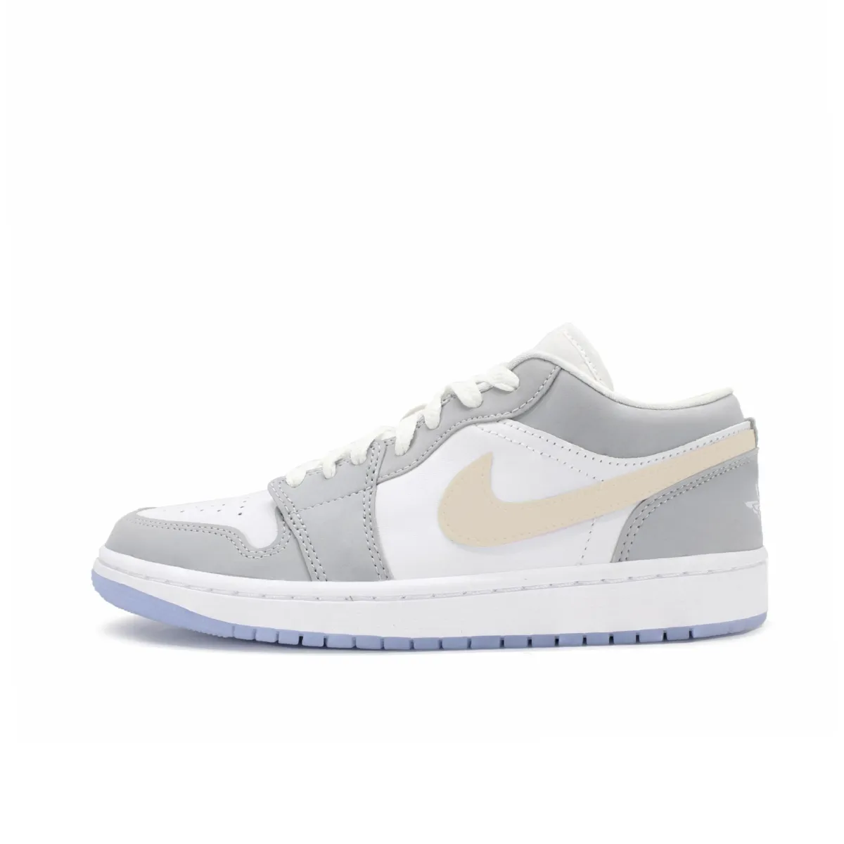 Jordan Air Jordan 1 Slip Resistant Abrasion Resistant Low top Vintage Basketball Shoes Women's White Yellow