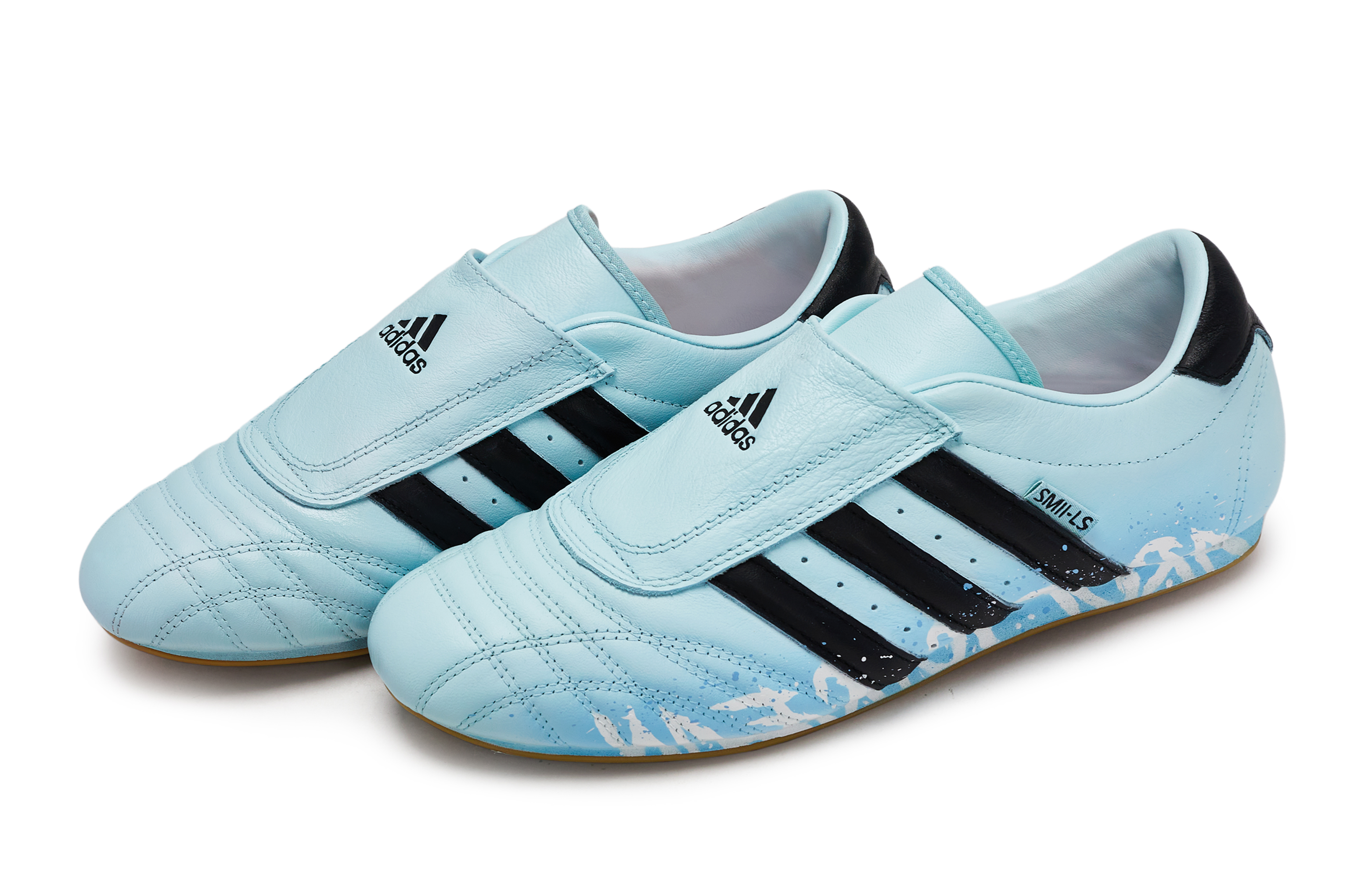 Adidas Originals Taekwondo Arctic Ocean Abrasion Resistant Coverage Low top Training Shoes Unisex White Blue