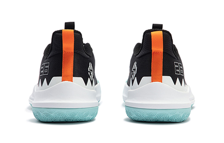 361° DVD Team Black White Game Ready Cushioning Slip Resistant Abrasion Resistant Breathable Low top Basketball Shoes