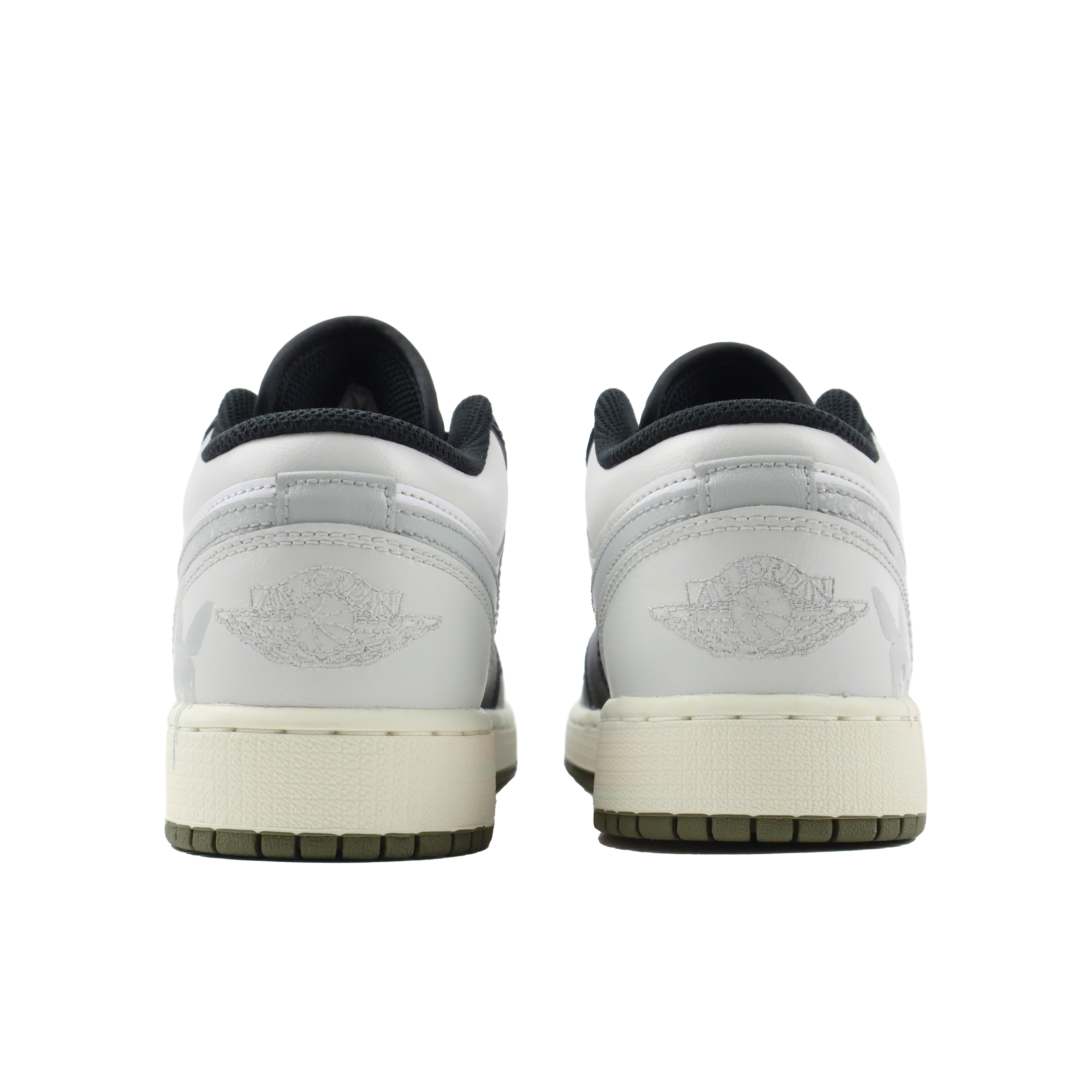 Jordan Air Jordan 1 Abrasion Resistant Support Low top Vintage Basketball Shoes Unisex Gray