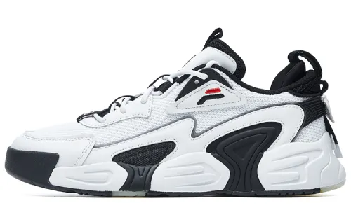 FILA Swarm Swirl Mesh, Textile Mid top Vintage Basketball Shoes Women's Black White