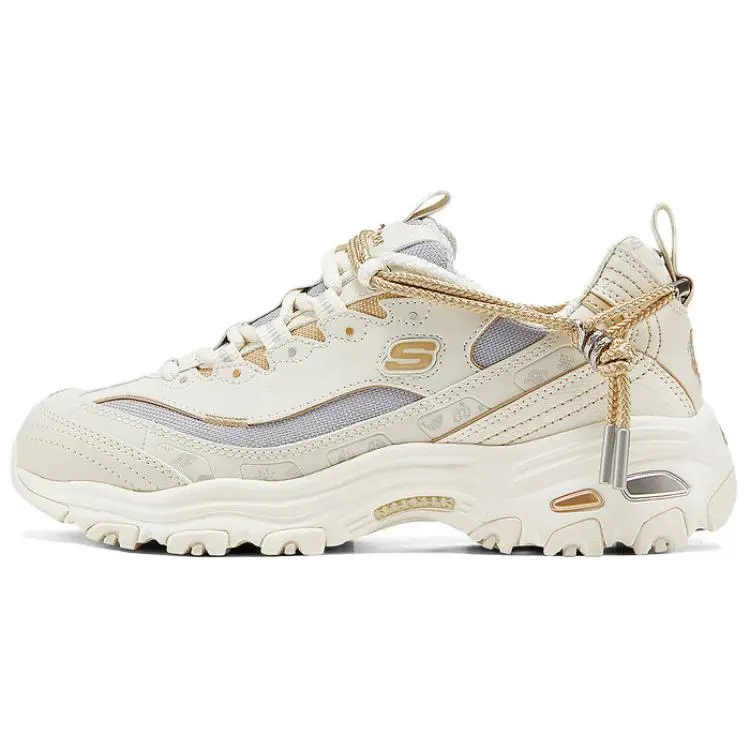 Skechers D'Lites 1.0 Breathable Lightweight Height Increasing Low top Chunky Sneakers Women's Beige