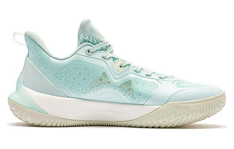 QIAODAN Wind Blade 4 Cushioning Abrasion Resistant Support Low top Basketball Shoes Men’s Green Beige