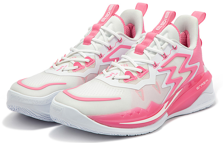 361° Big3 3.0 Abrasion Resistant Cushioning Low top Performance Basketball Shoes Men’s White Pink