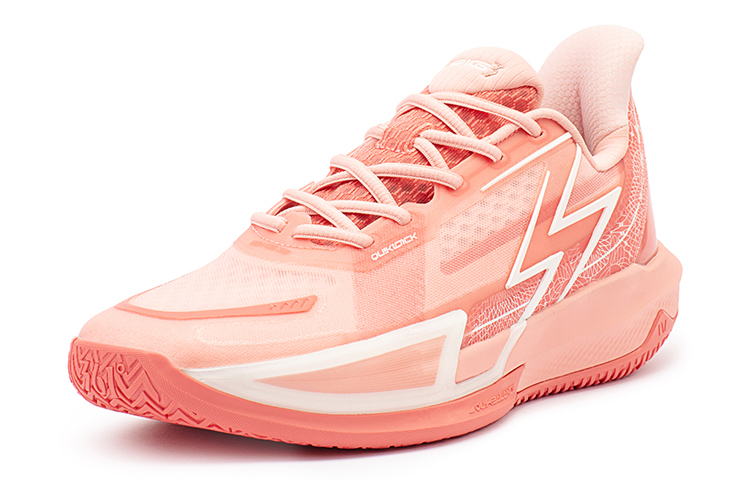 361° Big3 4.0 QUICK Cushioning Slip Resistant Abrasion Resistant Support Low top Basketball Shoes Unisex White Red