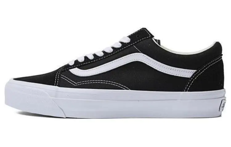 Vans Premium Old Skool 36 Abrasion Resistant Lightweight Low top Canvas Shoes Unisex Black White