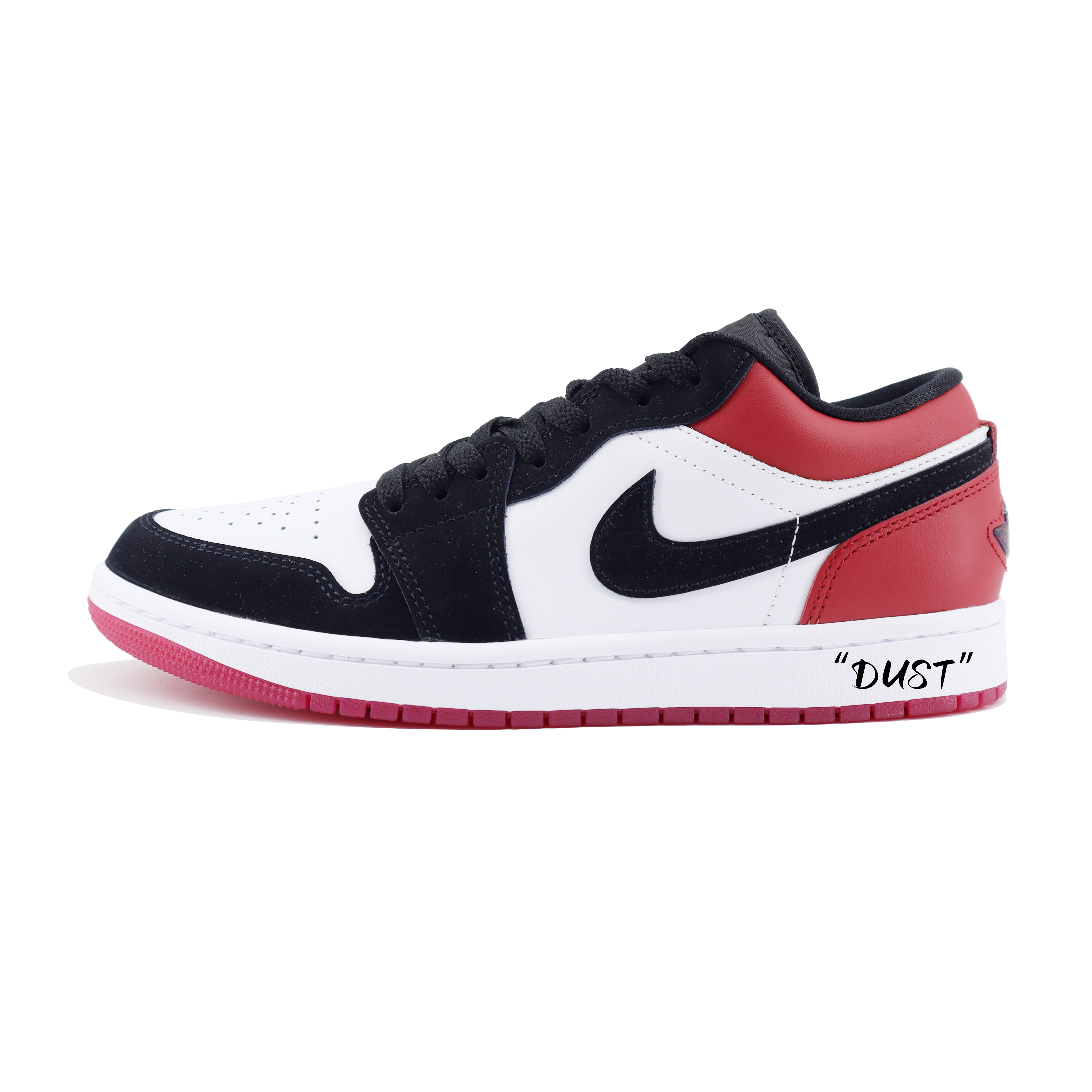 Jordan Air Jordan 1 ‘White Black Gym Red’ Slip Resistant Abrasion Resistant Low top Vintage Basketball Shoes Unisex
