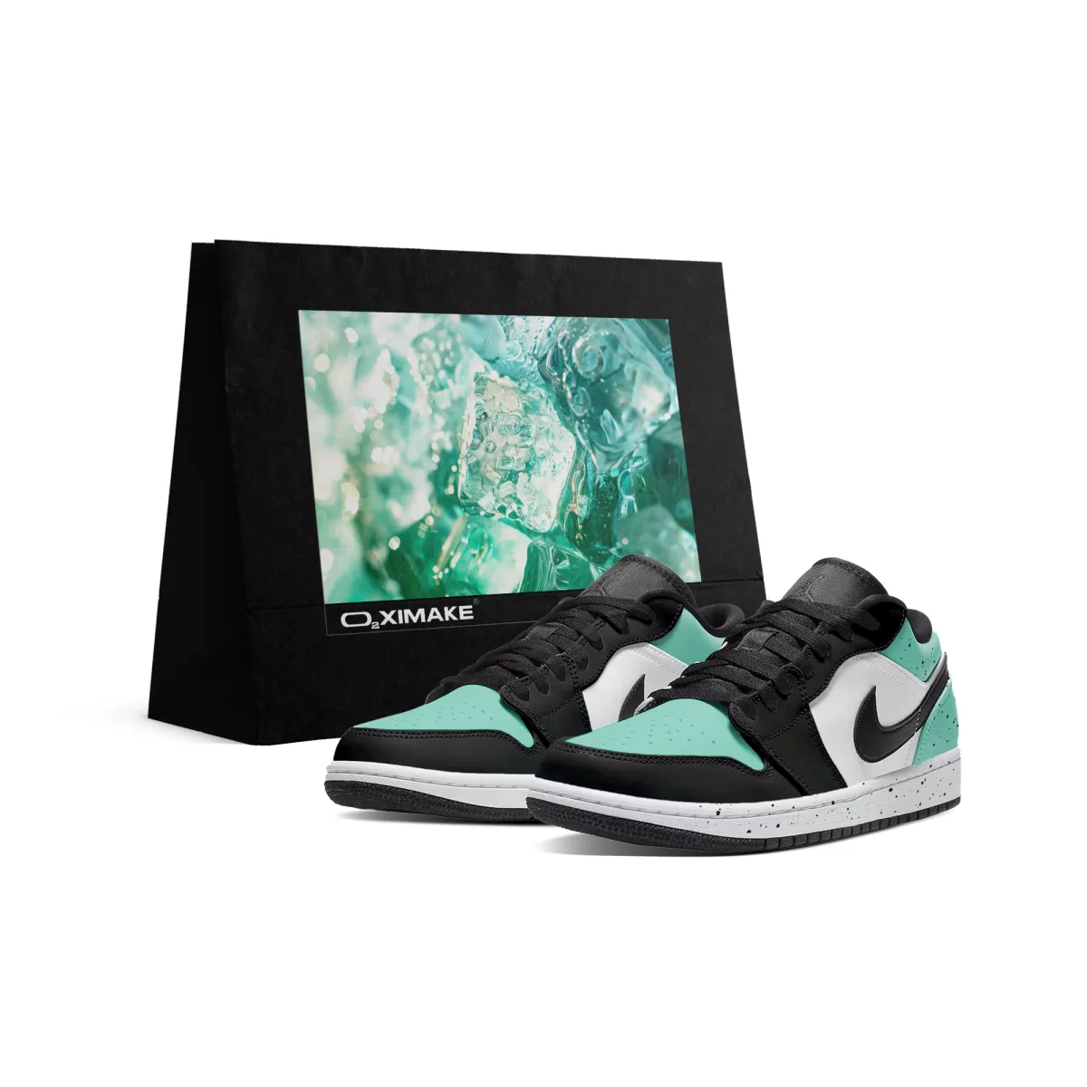 Jordan Air Jordan 1 Low top Vintage Basketball Shoes Unisex Black Green