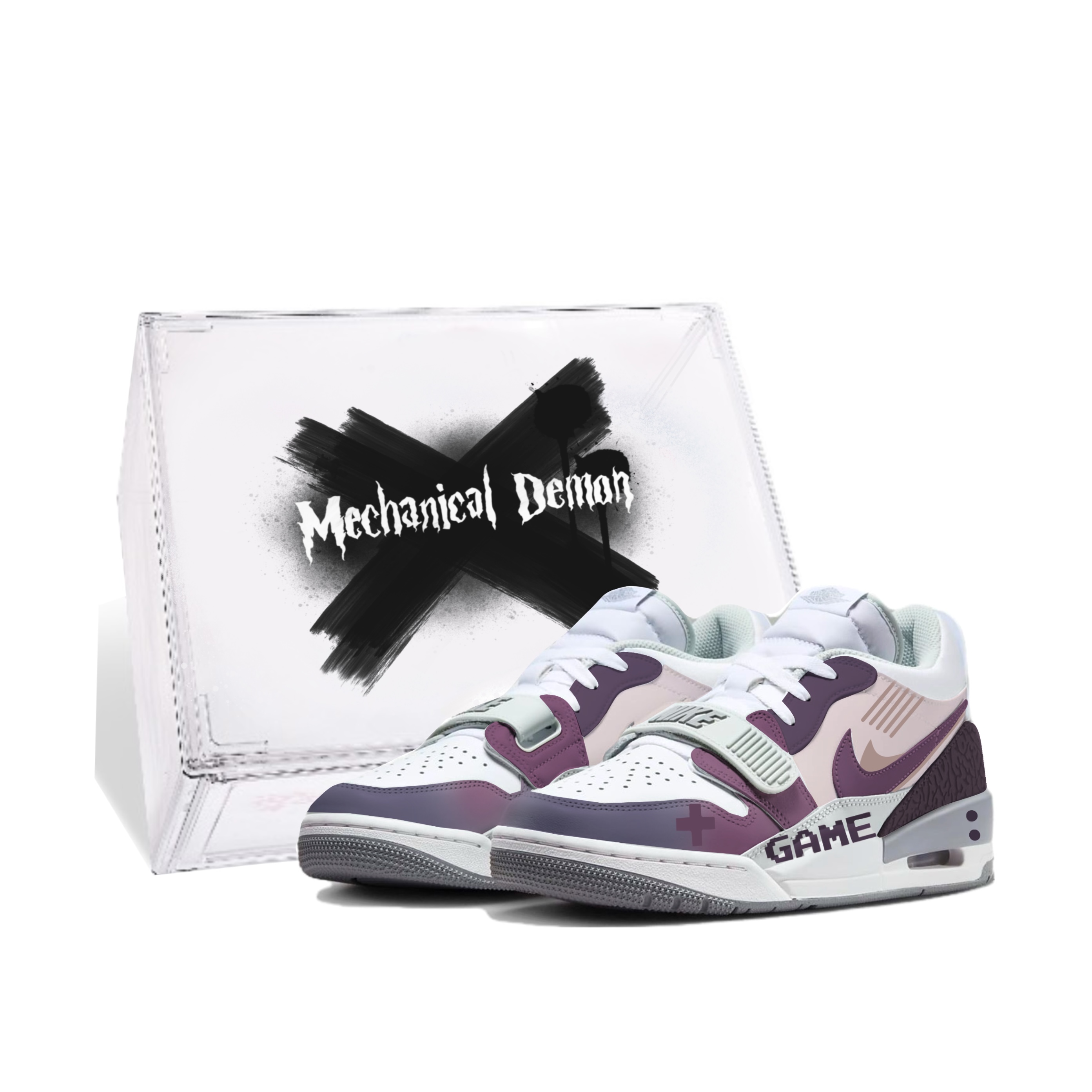 Jordan Legacy 312 Video Games Abrasion Resistant Low top Vintage Basketball Shoes Men’s Fuchsia
