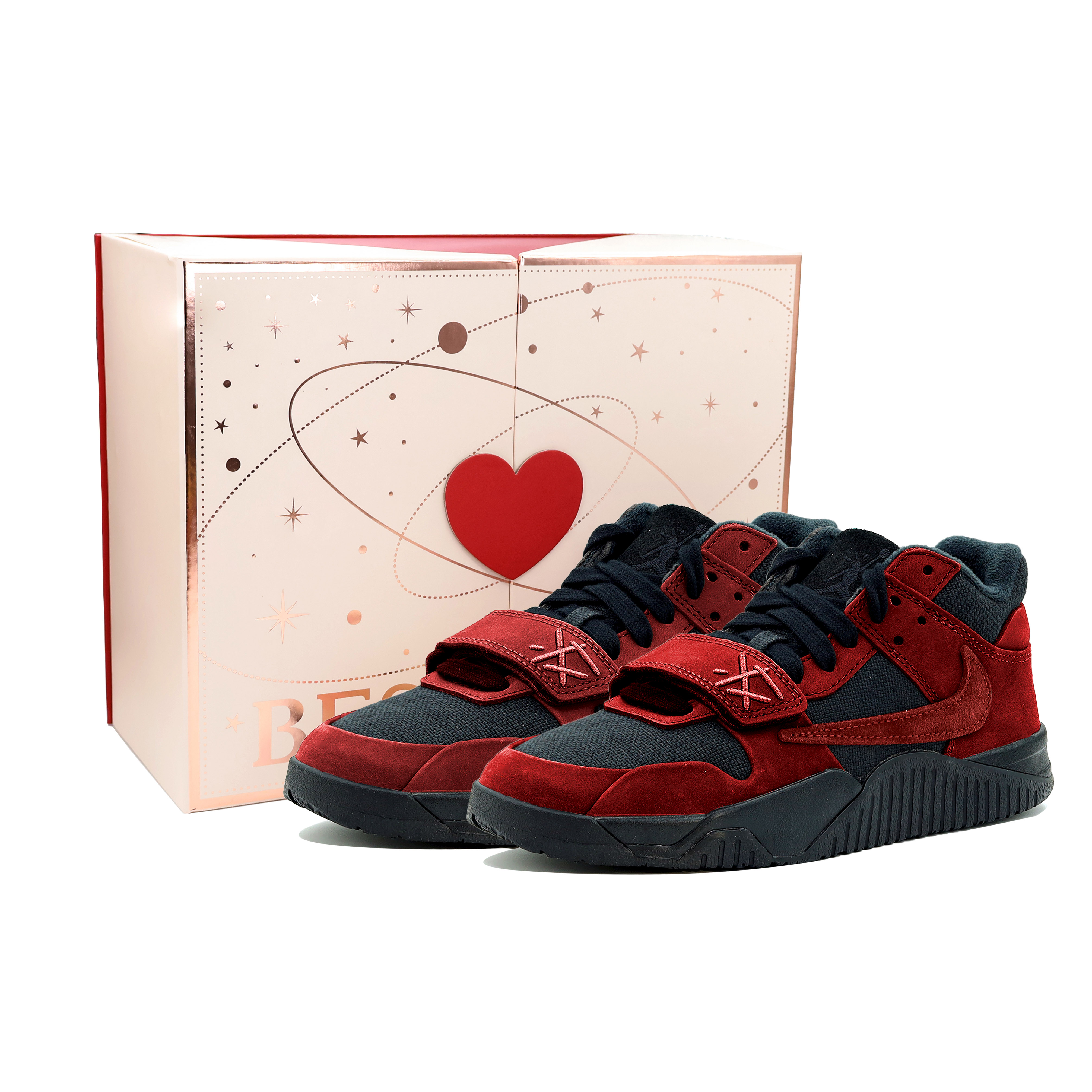 Travis Scott x Jordan Jumpman Jack Cushioning Slip Resistant Low top Basketball Shoes Unisex Red Black