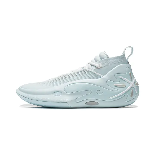 LiNing Li Ning wow11 Wade's Way11 Mint Carbon Core Technology Stable Support Shock Absorption Anti-Slip Wear Resistance Lightweight Rebound Mid-top Basketball Shoes Men's Light Blue
