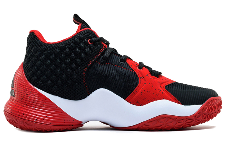 PEAK Competition Mid top Performance Basketball Shoes Men’s Black Red