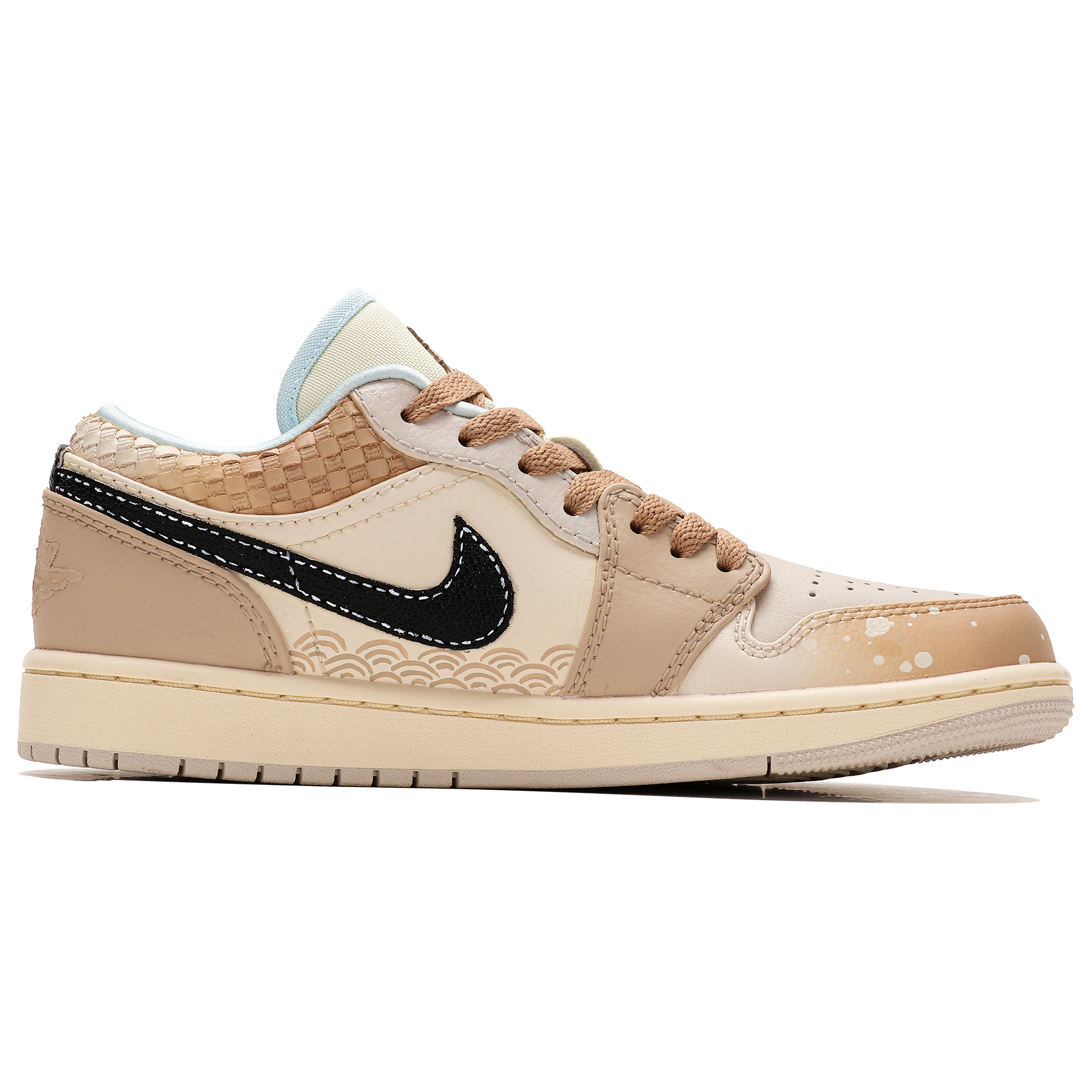 Jordan Air Jordan 1 Abrasion Resistant Abrasion Resistant Low top Vintage Basketball Shoes Women’s Beige Brown