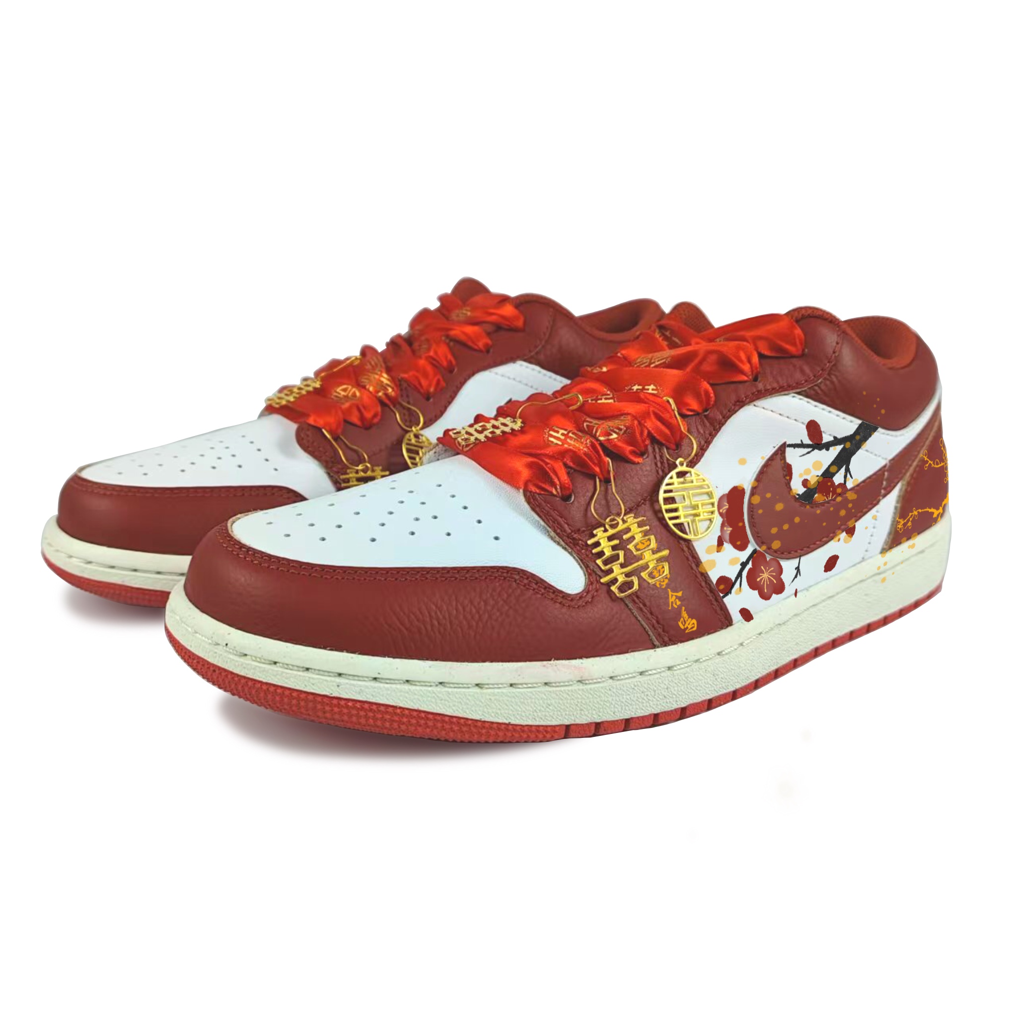 Jordan Air Jordan 1 Abrasion Resistant Low top Vintage Basketball Shoes Women’s White