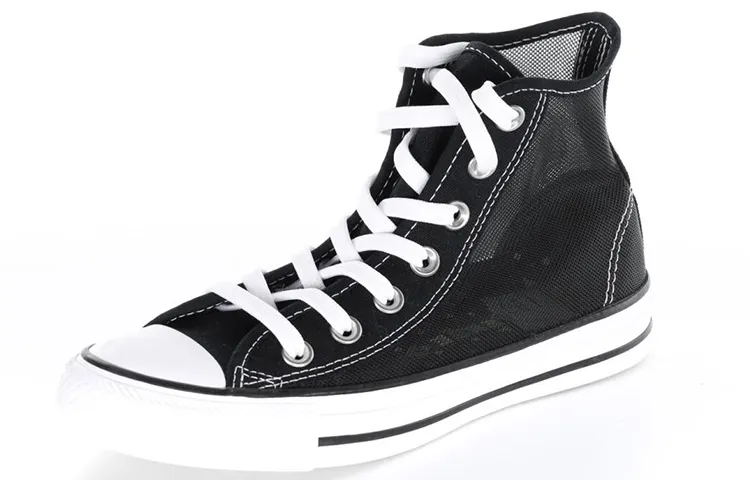 Converse Chuck Taylor All Star See High Thru Abrasion Resistant Breathable High top Canvas Shoes Women's Black