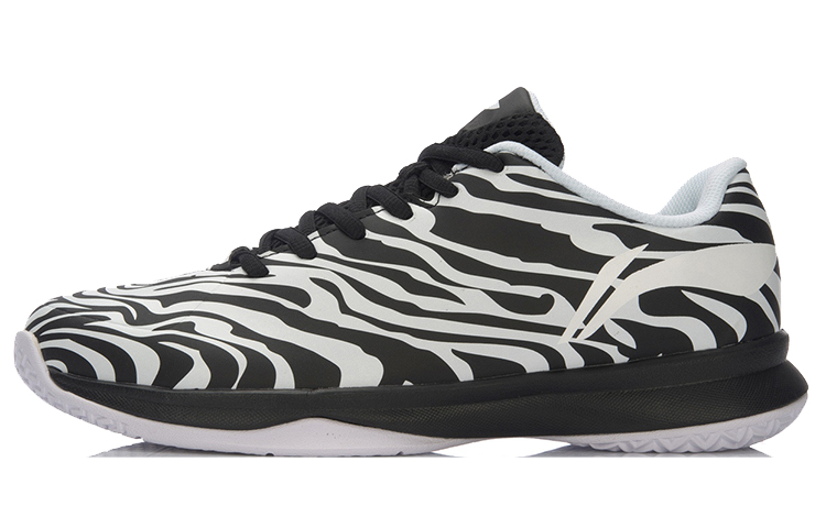 Li Ning Tiger Paw 2 Low top Performance Basketball Shoes Unisex White Black